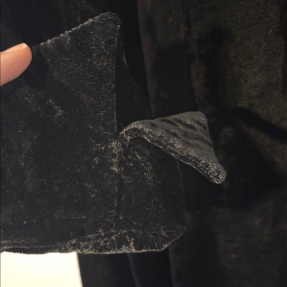 ABS Vintage 90’s Velvet Duster Jacket Coat Velvet Grunge Designer 4 Dress - Picture 11 of 17